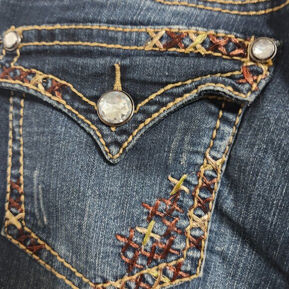 Seven 7 Lowrise flare leg jeans 28x28 - Picture 4 of 5